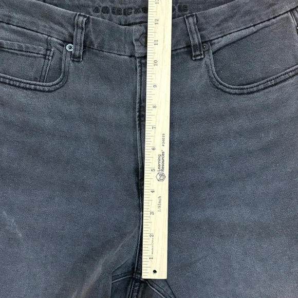 American Eagle Outfitters Womens Jeans Black Gray Size 12 Long Curvy Mom Jean - Picture 6 of 9